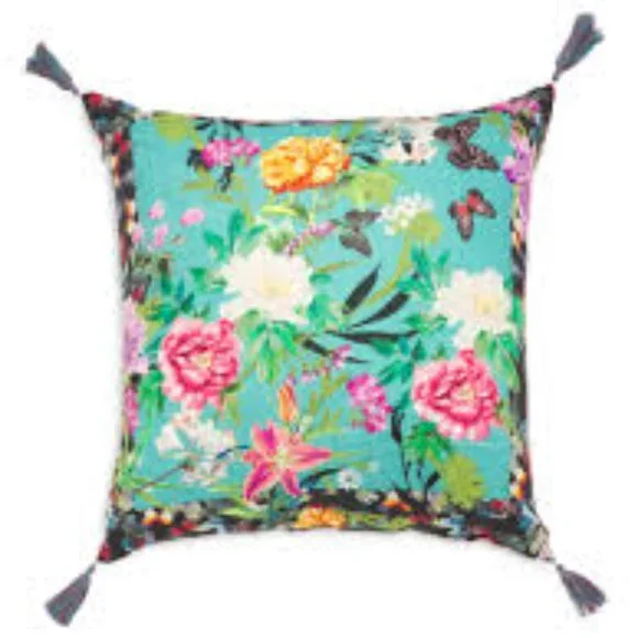 NWT JOHNNY WAS Panya Linen Tassel Pillow Cover 20x20 - 2 - Picture 2 of 2